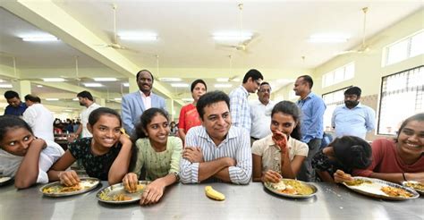 KTR@IIIT Basar: Minister opens new mess; avoids talk of food poisoning ...