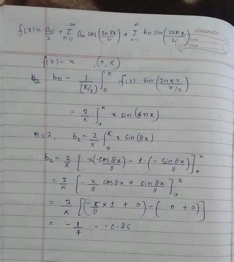 Q.41 fourier series of a given function f(x) in the interval o to l is ...