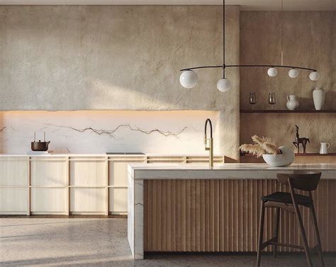 japandi kitchen living room
