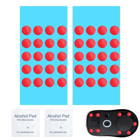 brileze 40 Pcs Mouse Feet Skates Round Pads Universal 6mm Smooth Mouse ...