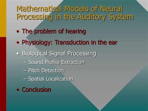 Process Models of the Auditory System 的图像结果