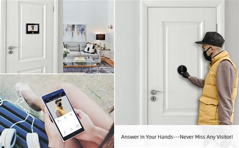 AUSEK Wireless WiFi Smart Video Doorbell with Display Screen| Mobile ...