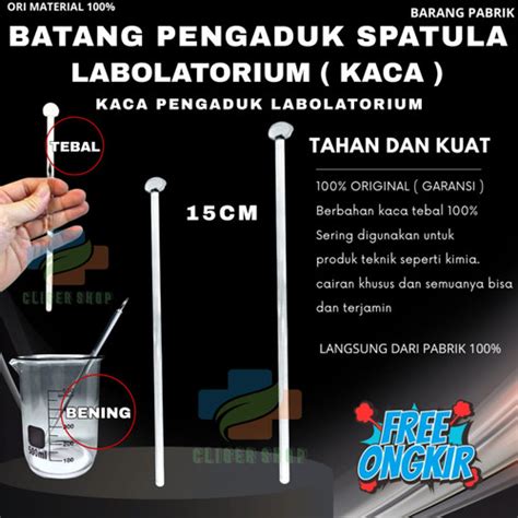 Jual Batang Pengaduk Kaca / Kimia Ukuran 15 Cm - Jakarta Utara - CLIGER ...