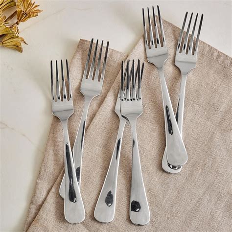 Buy Home Centre Glister Rosemary Set of 6 Stainless Steel Baby Forks ...