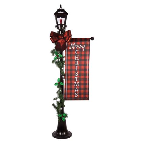 Pre-Lit Merry Christmas Lamp Post 6' | Outdoor Decor | At Home