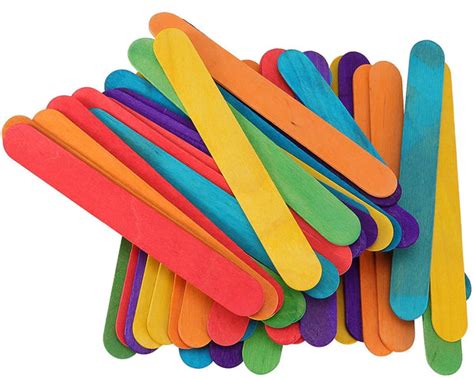 Multi Colored Popsicle Sticks Wooden Ice Cream Sticks for DIY Crafts ...