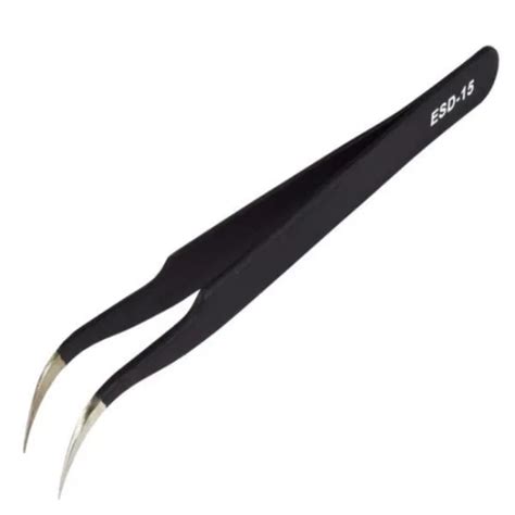 Buy ESD-15 Black Tweezer Cross Tip Anti-Static Online – Robocraze