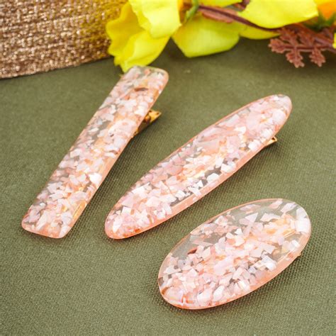 Buy Online Women Rose Gold Set of 3 Alligator Hair Clip-Ferosh India