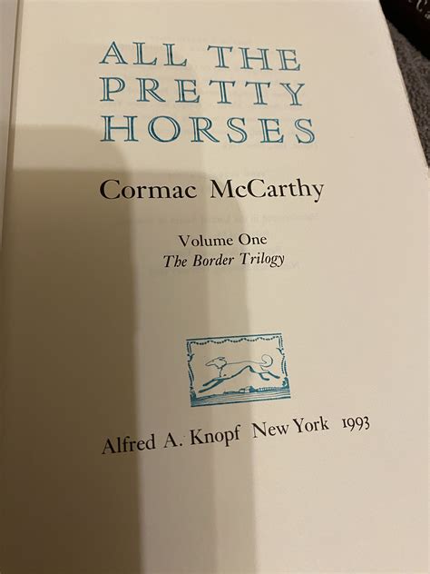 Cormac Mccarthy-all the Pretty Horses, the Crossing, Cities of the ...