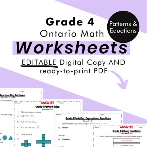 Canadian Curriculum Grade 4 Math Worksheets at Stella Prell blog