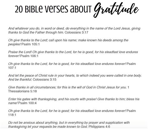 20 Bible Verses About Gratitude Printable | Feels Like Home™