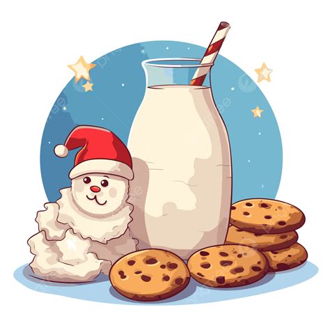 Christmas Cookies And Milk Clip Art