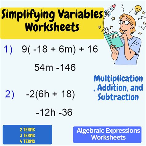Free simplifying variable expressions worksheet, Download Free ...