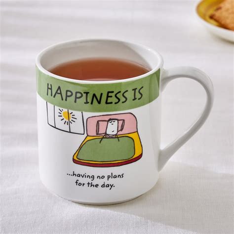 Buy Happiness Having No Plans Ceramic Coffee/ Milk Mug 300ml 1 Piece ...
