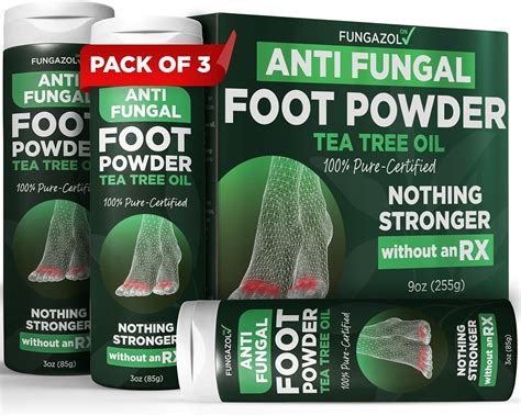 Antifungal Foot Powder with Miconazole Nitrate 2% & Tea Tree Oil for ...