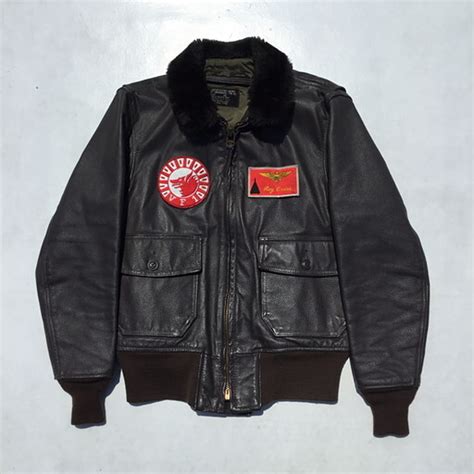 70's U.S.NAVY G-1 フライトジャケット BRILL BROS社 DSA100-71-C-0141 黒タグ 71年 USN ...