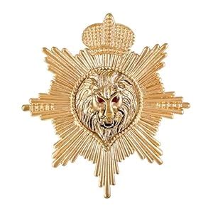 Buy Mahi Crown and Roaring Lion-Shaped Wedding Brooch/Lapel Pin for Men ...