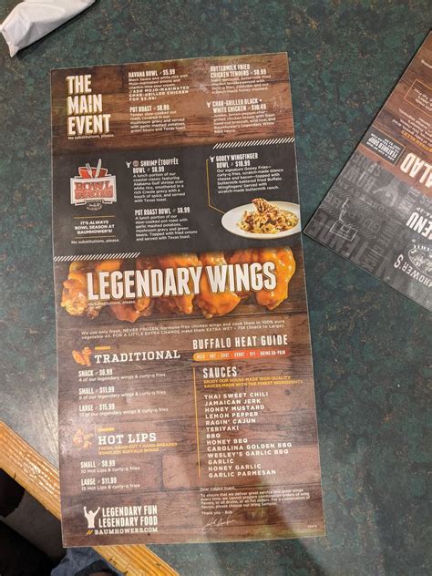 Menu at Baumhower's Victory Grille pub & bar, Montgomery