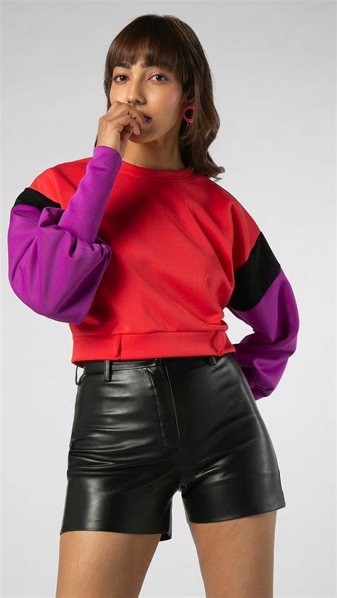 GLITZY GLAM COLOR-BLOCKED JUMPER