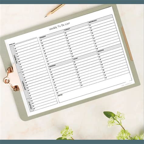Weekly To Do List Planner, 50 Sheets Task Planning Pad Daily Checklist ...