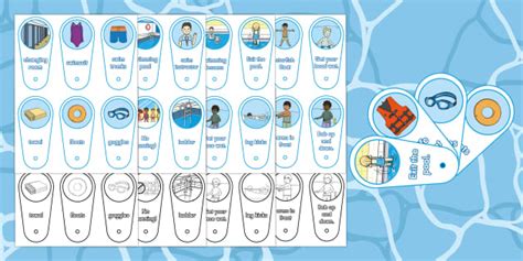 Swimming Etiquette Fan Deck | Communication Fan for Lessons