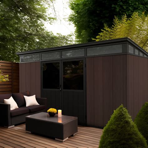 Mirage Shed 11' x 7' Brown Cedar | Club Piscine