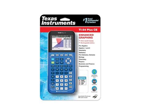 (Item 1) TI-84 Plus CE Color Graphing Calculator Available in Blue, Red ...