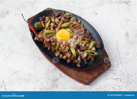 Freshly Made Filipino Food Called Pork Sisig or Chopped Pork Stock ...