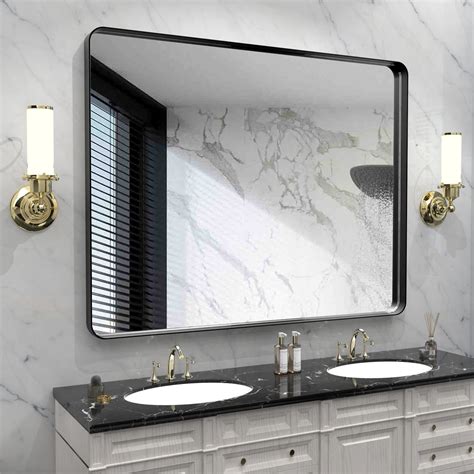 Bathroom Mirror With Dark Frame at Quyen Elliott blog