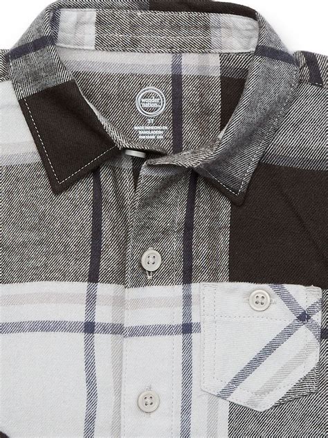 Wonder Nation Toddler Boys Flannel Shirt, Sizes 12M-5T - Walmart.com