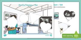 Fix the Picture Space-themed Cutting Skills Worksheet Activity Sheet