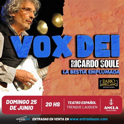 LA LEGENDARIA BANDA DE ROCK VOX DEI, CON RICARDO SOULÉ Y LA BESTIA ...