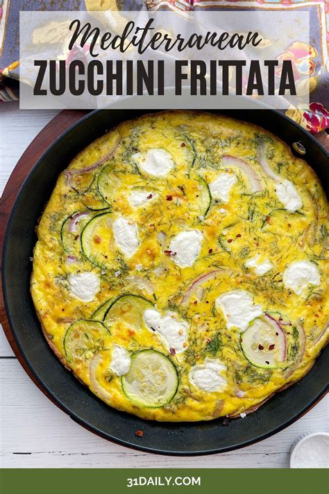 Easy Mediterranean Zucchini Frittata | Recipe | Zucchini frittata ...