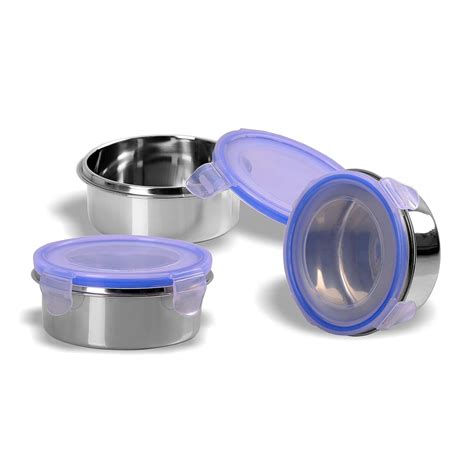 Buy Sumeet Stainless Steel Airtight Containers With Leak Proof Lids ...