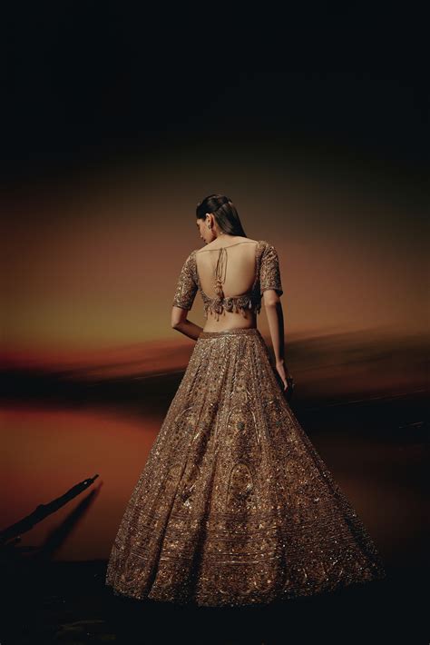 The RÚH Bronze Gold Lehenga – Rakaira