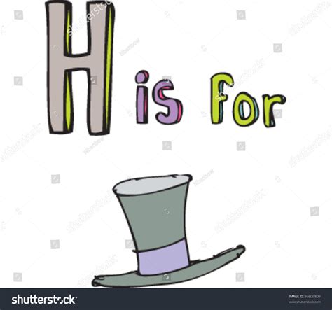 Drawing Letter H Hat: vector de stock (libre de regalías) 86609809 | Shutterstock