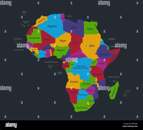 Africa Map With Countries And Islands