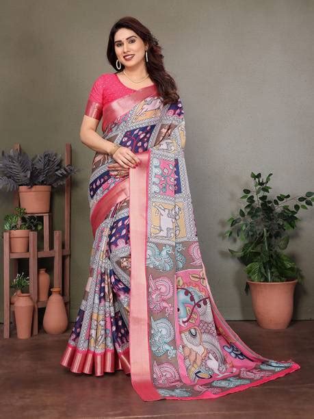 Pen Kalamkari Sarees - Buy Pen Kalamkari Sarees online at Best Prices ...