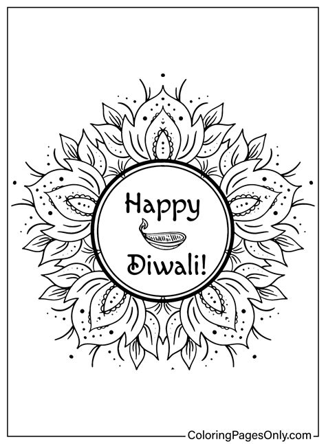 30+ Diwali Coloring Pages - Free Printable PDF & Online Coloring