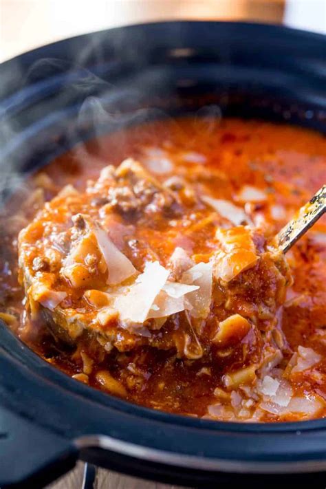 Slow Cooker Lasagna Soup   Dinner, then Dessert