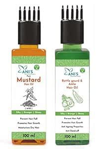 Buy ANI'S Mustard & Bottle Gourd Amla Hair Oil-Pure & Natural Hair ...