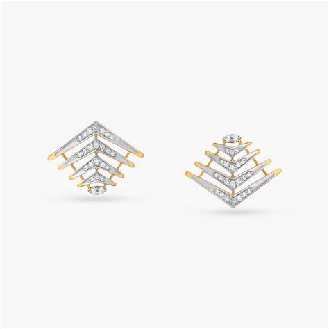 Ascending Art Diamond Stud Earrings