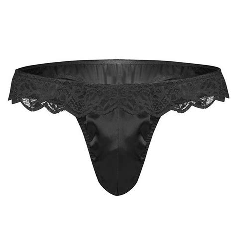 Buy panties for women Mens Underwear Sissy Maid Lace Shiny Bikini ...