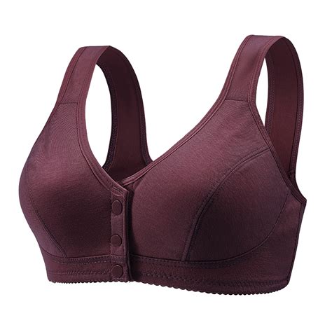 Eashery Front Closure Bra Womens No Steel Ring Front Close Bra T Back ...