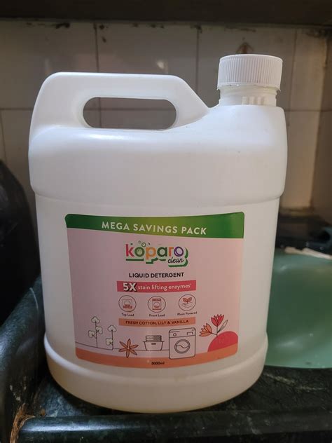 Koparo Natural Laundry Liquid Detergent | 3 Litres | Lily & Vanilla ...