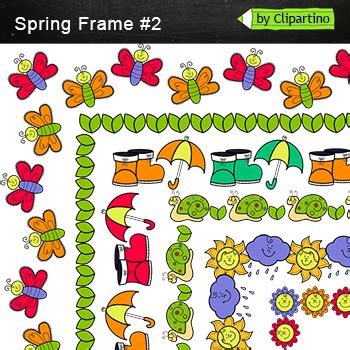 Spring Borders and Frames #2 by Clipartino | TPT