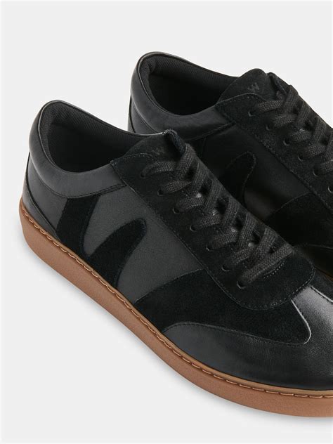 Buy Whistles Black Suede Leather Mix Trainers from Next India