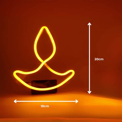 Diwali Wireless Diya Neon Strip Light (Set of 2) – Pereyan