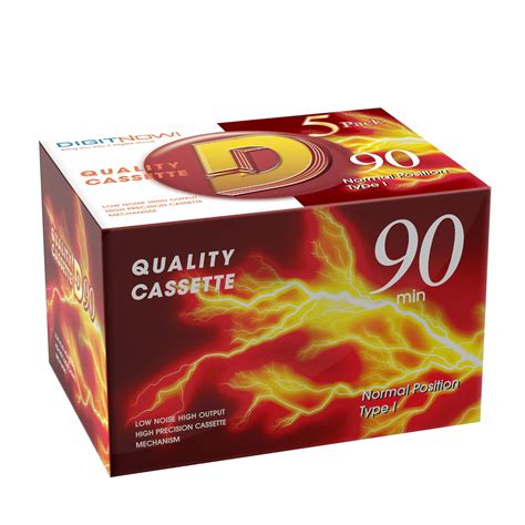 Blank Audio Cassette Tape - 90 Minutes Recording Time - Low Noise and ...