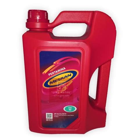Jual Oli Pertamina Mesran SAE 40 API SERVICE SE CC 4 Liter Original ...